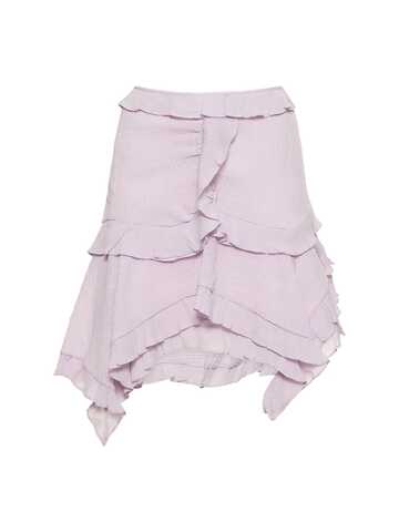ISABEL MARANT Geneva Ruffled Mini Skirt in lilac