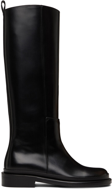 LOW CLASSIC Round Toe Long Boot in black