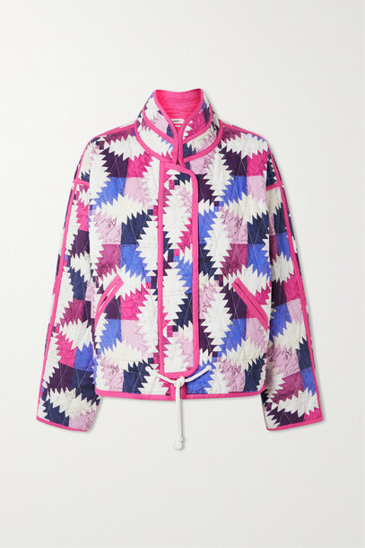 Isabel Marant Étoile - Hazzle Printed Cotton-twill Jacket - Pink