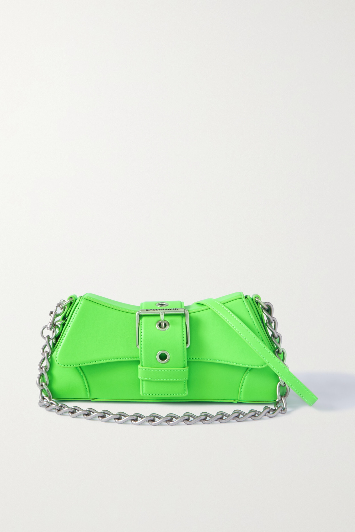 Balenciaga - Lindsay Small Buckled Leather Shoulder Bag - Green