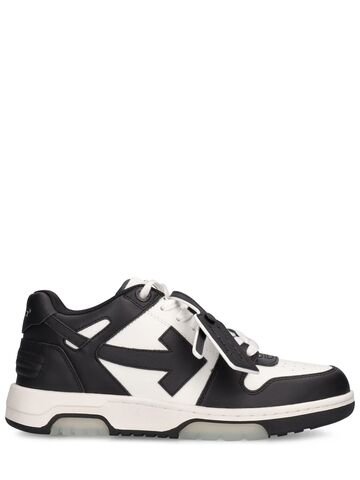 off-white 30mm out of office leather sneakers in black / white