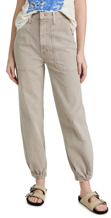 MOTHER The Wrapper Patch Springy Pants in tan