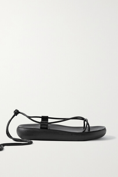 Ancient Greek Sandals - Diakopes Comfort Leather Sandals - Black