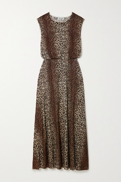 RIXO - Gillie Leopard-print Silk-blend Midi Dress - Animal print