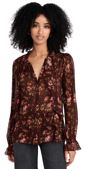 paige clemency blouse rosewood multi xs