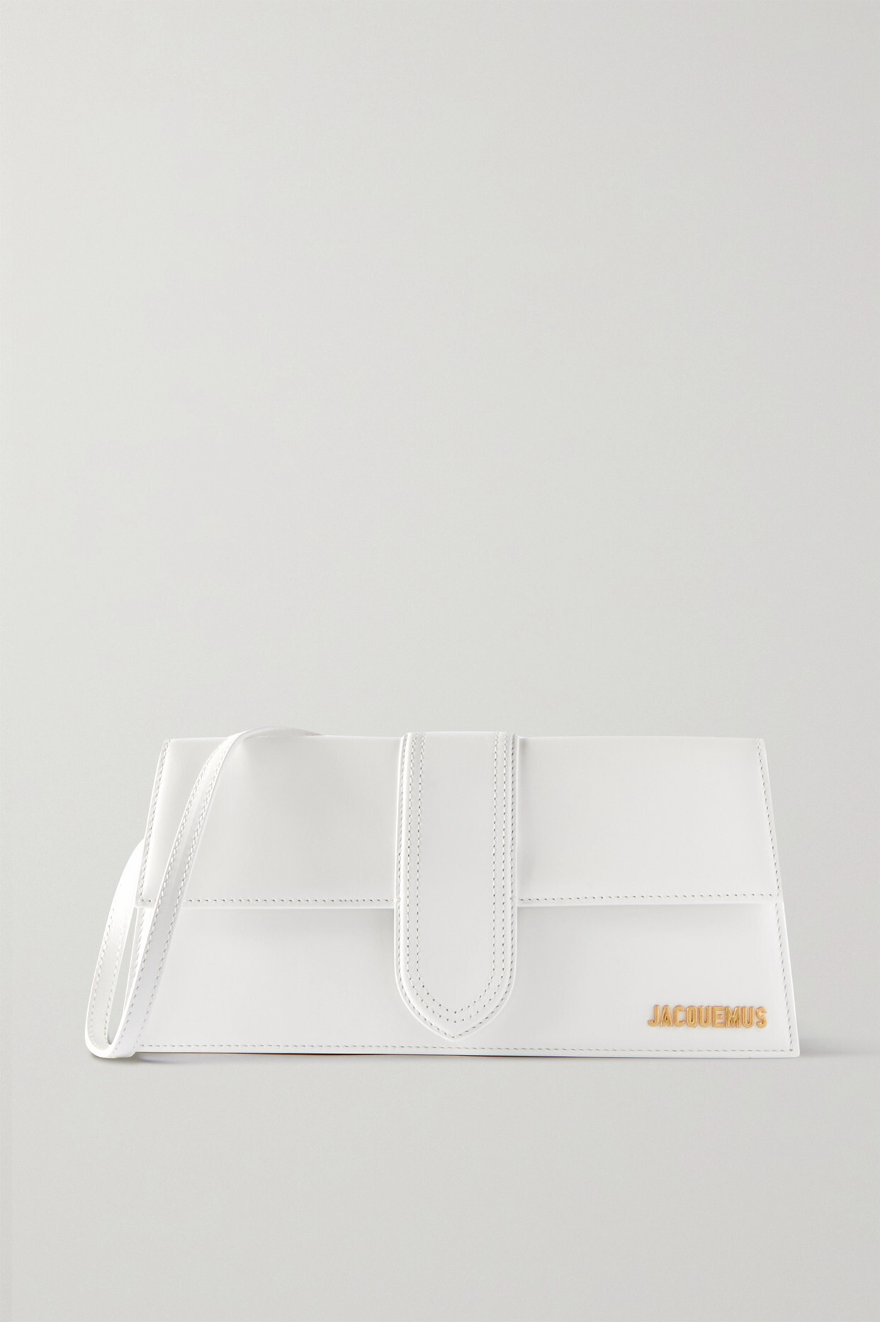 Jacquemus - Le Bambino Long Leather Shoulder Bag - White