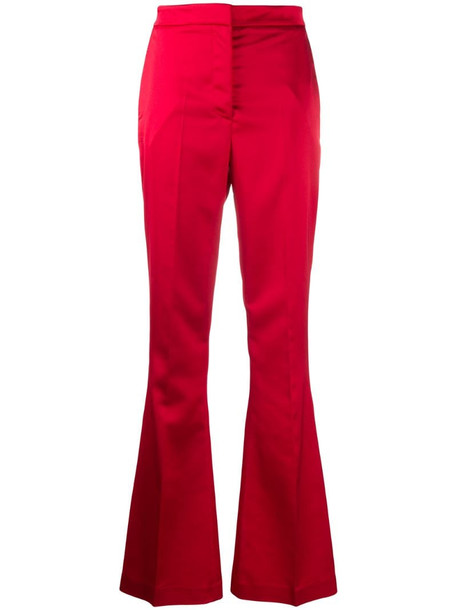 Manuel Ritz high-waisted flared trousers in red