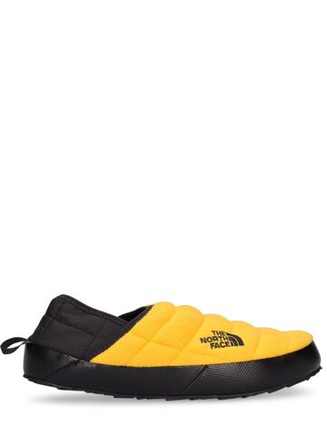 the north face thermoball denali traction loafers in yellow
