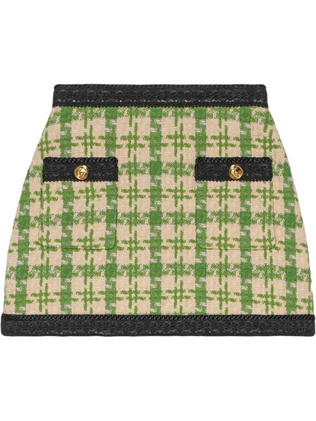 Gucci Houndstooth mini skirt in neutrals