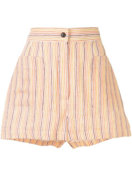 Three Graces Osmo striped print shorts in orange