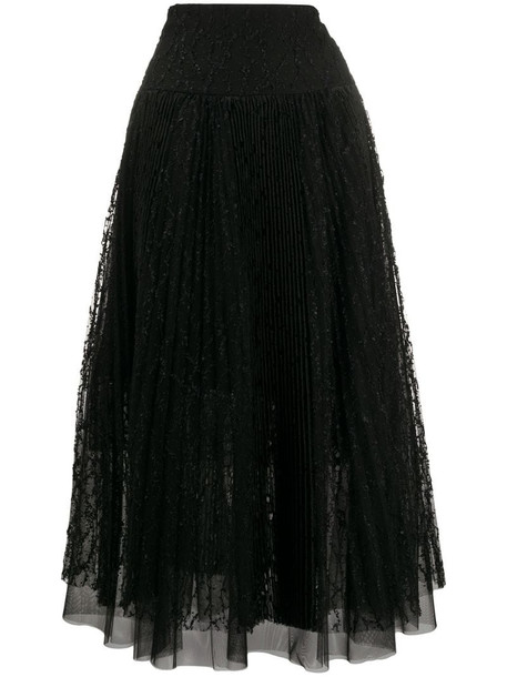 Ermanno Scervino tule pleated skirt in black