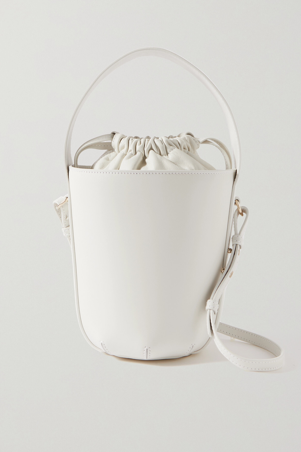 Chloé Chloé - + Net Sustain Sense Embroidered Leather Bucket Bag - White
