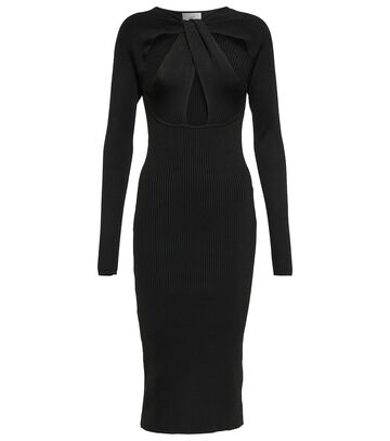 coperni cutout ribbed-knit dress in black