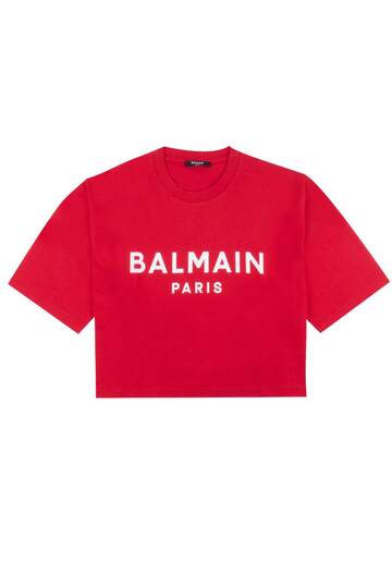 Balmain Cotton T-shirt in red
