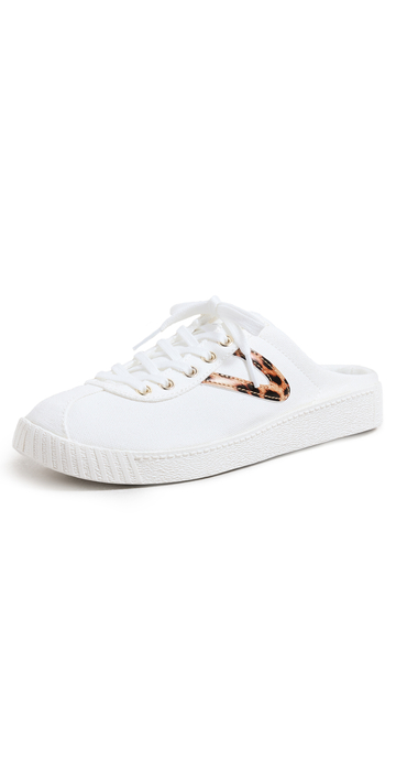 Tretorn Easy Nylite Sneakers in white / leopard