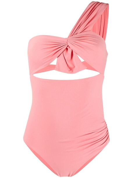 Marysia ruched one-piece swimsuit in pink