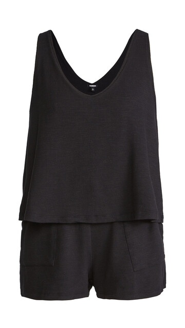 MONROW Supersoft Tank Romper in black