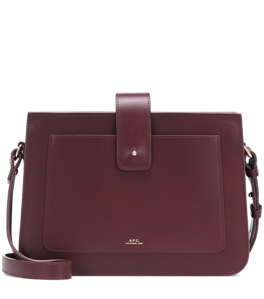 A.P.C. Albane leather shoulder bag in red