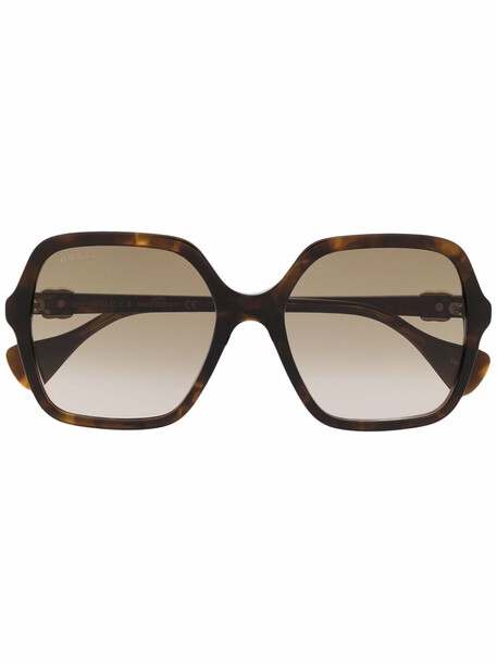 Gucci Eyewear GG oversized gradient sunglasses - Brown