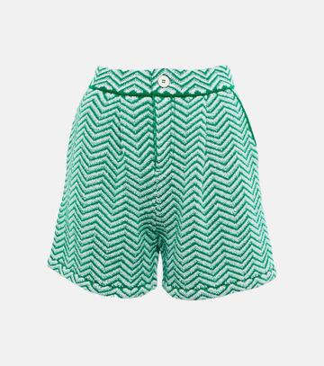 barrie chevron shorts in green
