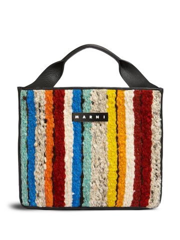 marni market striped wool tote bag - multicolour