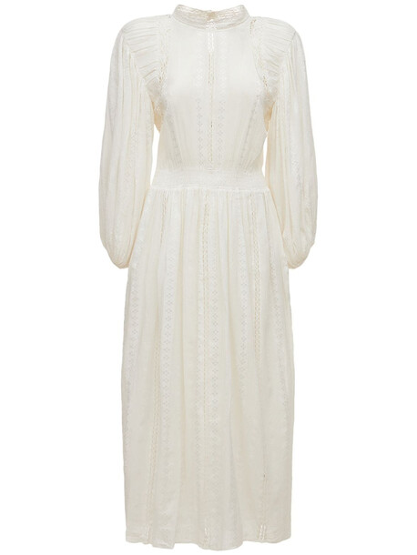 ISABEL MARANT ÉTOILE Jaena Cotton & Viscose Gauze Midi Dress in white