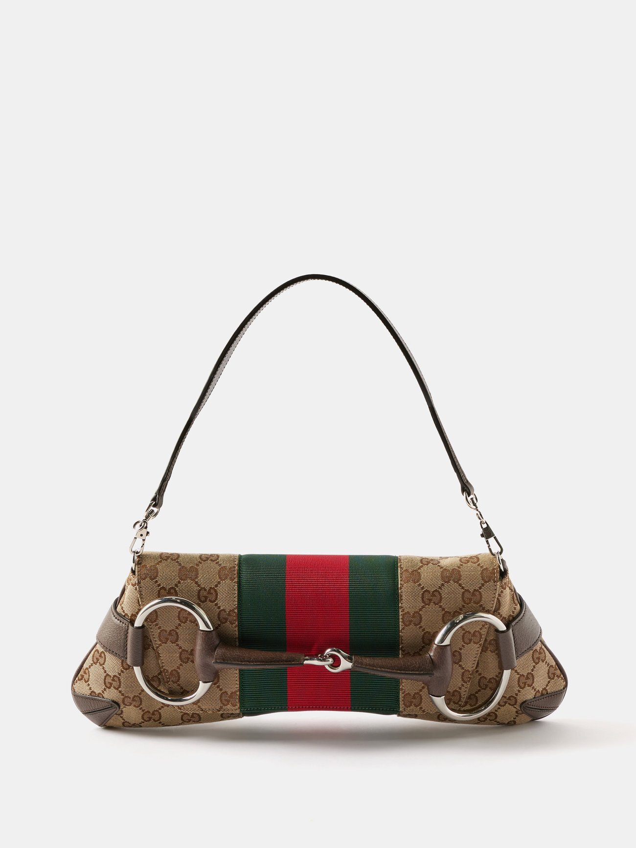 Gucci - Horsebit Medium Gg-supreme Canvas Shoulder Bag - Womens - Beige Multi