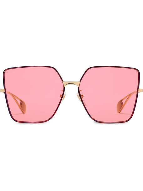 Gucci Eyewear Square-frame sunglasses in gold