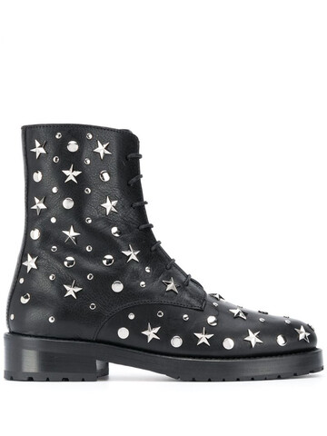 RedValentino RED(V) star studded ankle boots in black