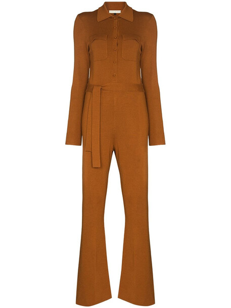 USISI SISTER Emelia long-sleeve knitted jumpsuit - Neutrals