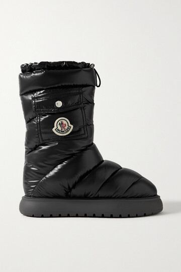 moncler - gaia quilted shell boots - black