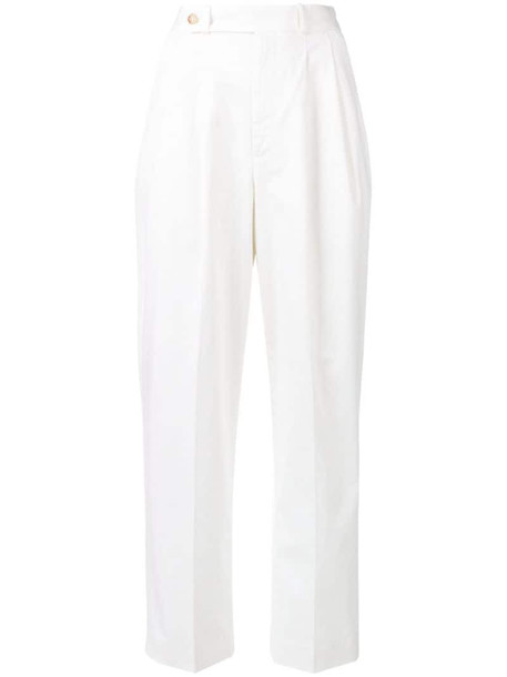 Polo Ralph Lauren high-waisted trousers in white