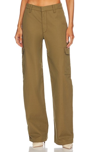 sprwmn baggy lowrise cargo pant in olive
