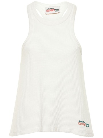 REINA OLGA Venus Tennis Tank Top in white