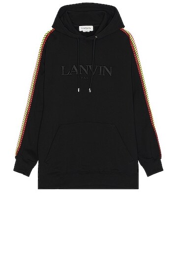 lanvin ide curb oversized hoodie in black
