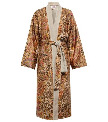 etro doubled kimono cotton bathrobe