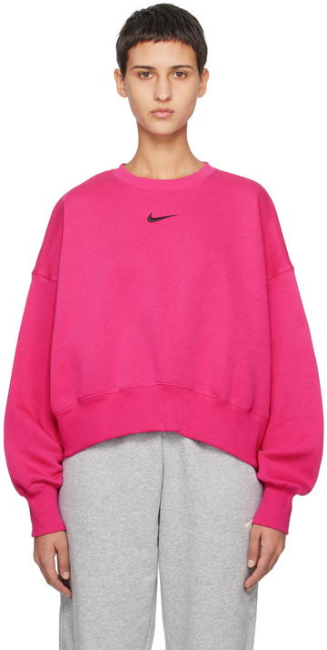 nike pink over-oversized sweatshirt in black