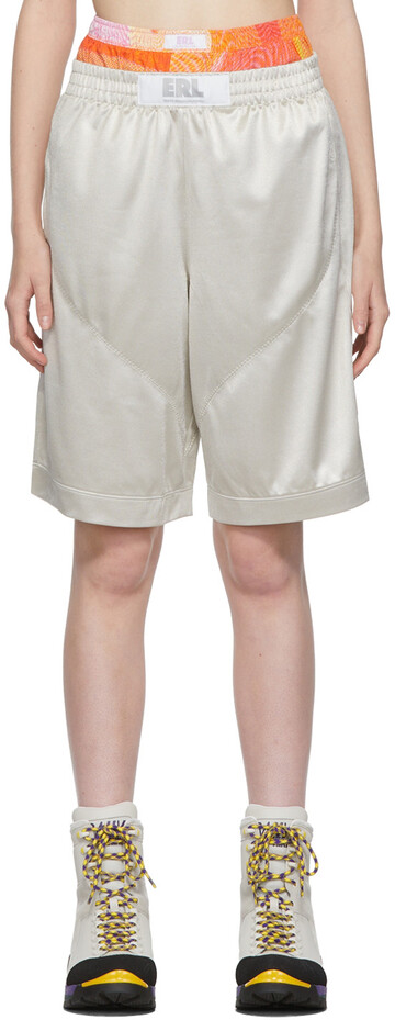 ERL Grey Woven Shorts in silver
