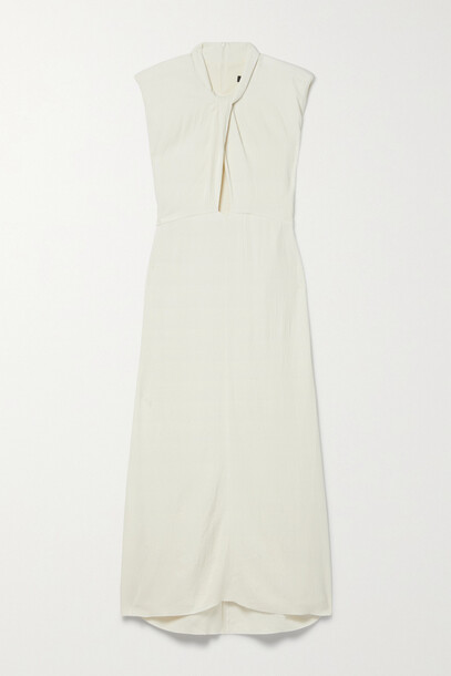 Isabel Marant - Rabea Cutout Crinkled-crepe Midi Dress - White