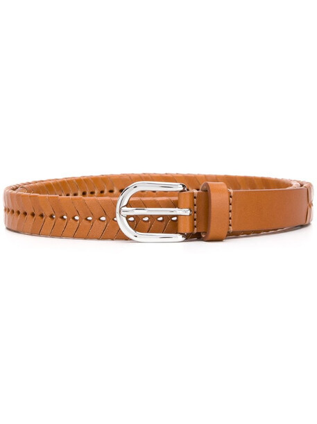 Isabel Marant leather panelled belt in brown