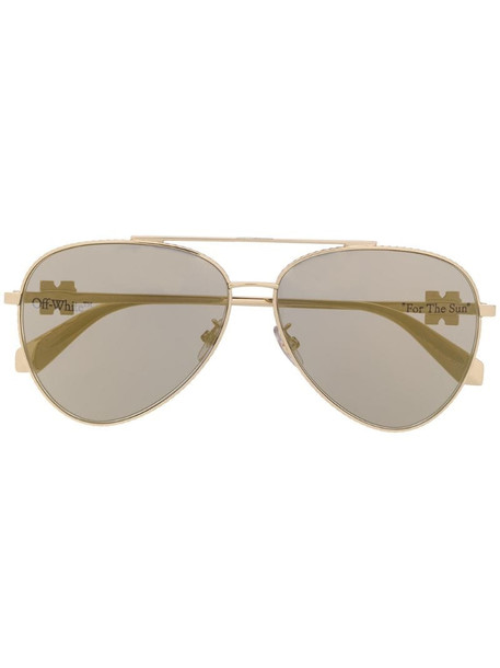 Off-White aviator-frame sunglasses in gold