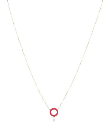 PersÃ©e 18kt gold chain necklace with white diamond