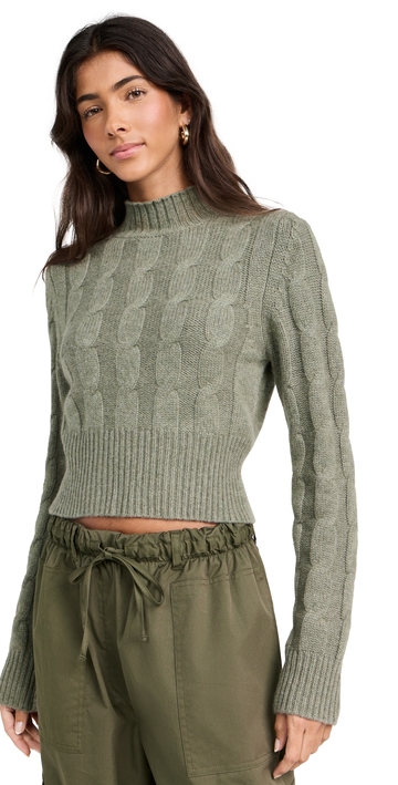 le kasha murano cashmere sweater moss green m