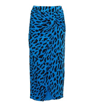 diane von furstenberg garcel leopard-print midi skirt
