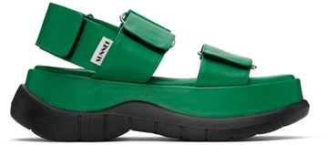 sunnei ssense exclusive green platform sandals