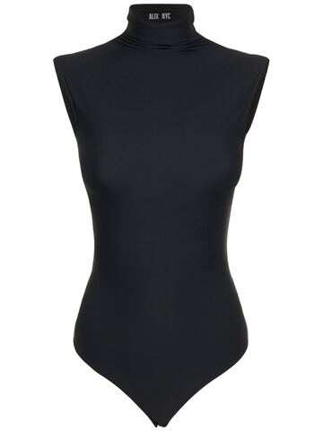 ALIX NYC Denton Sleeveless Jersey Bodysuit in black