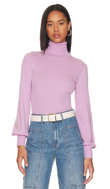 SPELL Highland Classic Skivvy Top in Lavender in lilac