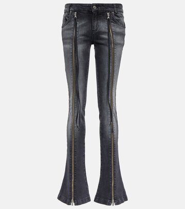 Blumarine Low-rise straight jeans in grey