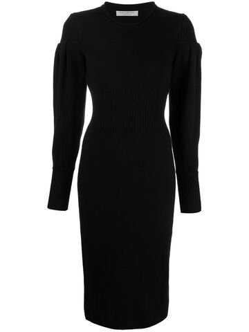 philosophy di lorenzo serafini long-sleeve knitted midi dress - black
