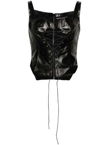 marco rambaldi corset leather top - black